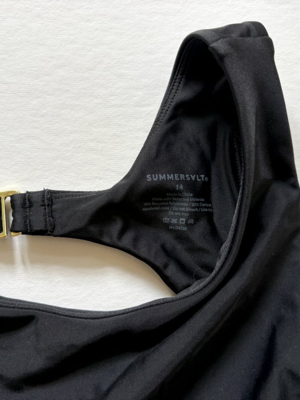 Summersalt black swim top - High Neck Cut Out Bikini Top - sz 14 NWT - Picture 2 of 7